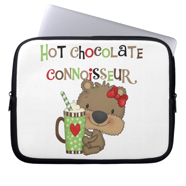 Het hete Meisje ChocolateConoisseur draagt Laptop Sleeve (Voorkant)