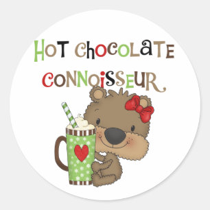 Het hete Meisje ChocolateConoisseur draagt Ronde Sticker