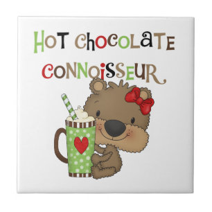 Het hete Meisje ChocolateConoisseur draagt Tegeltje