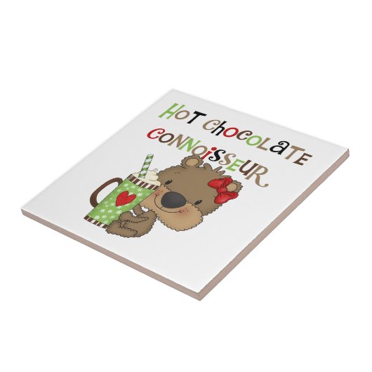 Het hete Meisje ChocolateConoisseur draagt Tegeltje (Zijkant)