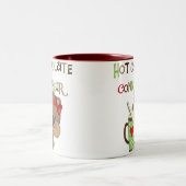Het hete Meisje ChocolateConoisseur draagt Tweekleurige Koffiemok (Center)