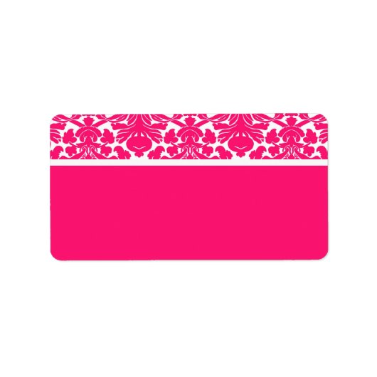 Het hete Roze Adresetiket van het Huwelijk van het Etiket (Voorkant)