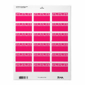 Het hete Roze Adresetiket van het Huwelijk van het Etiket (Full Sheet)