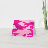 Het hete Roze Baby shower van de Camouflage dankt Bedankkaart (Achterkant)