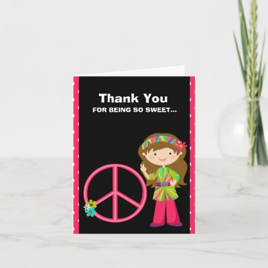 Het hete Roze en Zwart-witte Zebra dankt u Bedankkaart (Voorkant)