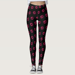 Het hete Roze schittert het Patroon van de Leggings