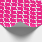 Het Hete Roze Verpakkende Document van Quatrefoil Cadeaupapier (Hoek)