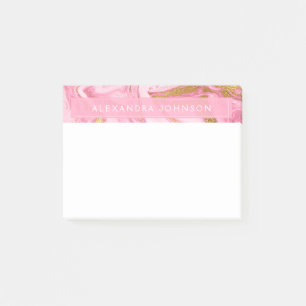 Het hete Roze, Witte en Gouden Moderne Marmer van Post-it® Notes