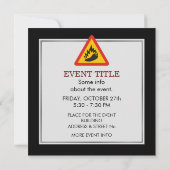 Het hete Teken van het Gevaar van de Peper Kaart (Achterkant)