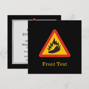 Het hete Teken van het Gevaar van de Peper Kaart