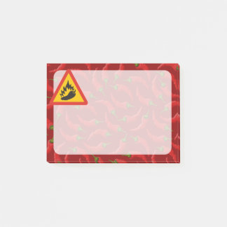 Het hete teken van het pepergevaar post-it® notes