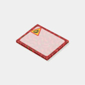 Het hete teken van het pepergevaar post-it® notes (Schuin)