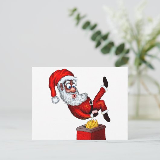Het Hete Uiteinde van de kerstman Feestdagenkaart (Staand voorkant)