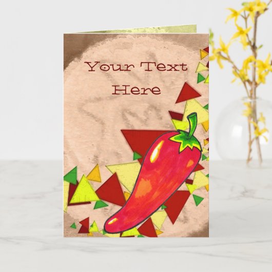 Het hete Wenskaart van de Peper Kaart (Gele Bloem)