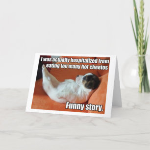 Het hete wenskaart van het Puppy Cheetos Kaart