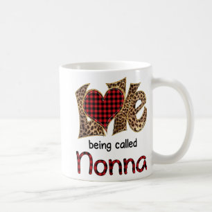 Het heten Nonna Leopard Heart Happy Mothers Day Koffiemok