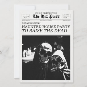 Het Hex Press Krant Spokenhuis Feest Kaart