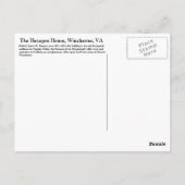 Het Hexagon House in Herfst Foliage Briefkaart (Achterkant)