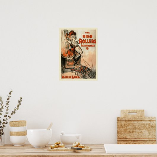 Het High Roller Extravaganza Vintage Poster (Keuken)