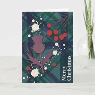 Het Highland Fragment Abstract Schots Kerstmis Kaart