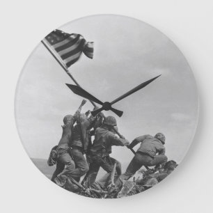 Het hijsen van de vlag op Iwo Jima Grote Klok