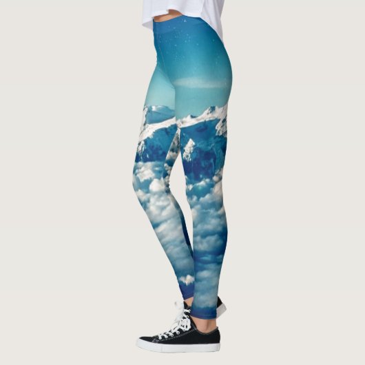 Het Himalaya-gebergte in Clouds Blue Sky Leggings (Links)