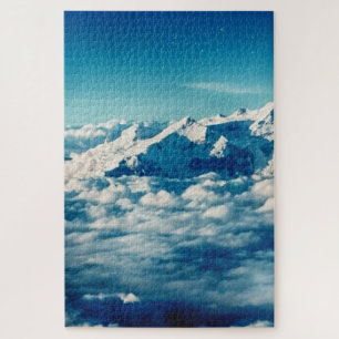 Het Himalaya-gebergte in Clouds Blue Sky Legpuzzel