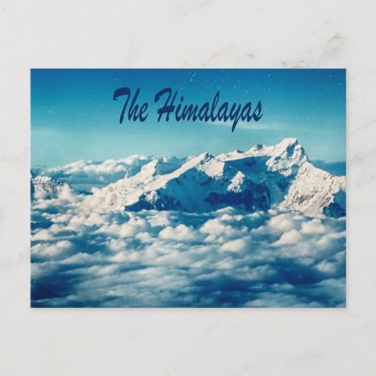 Het Himalaya-gebergte met tekst Briefkaart (Voorkant)