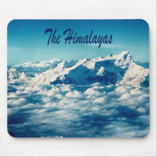 Het Himalaya-gebergte met tekst Muismat
