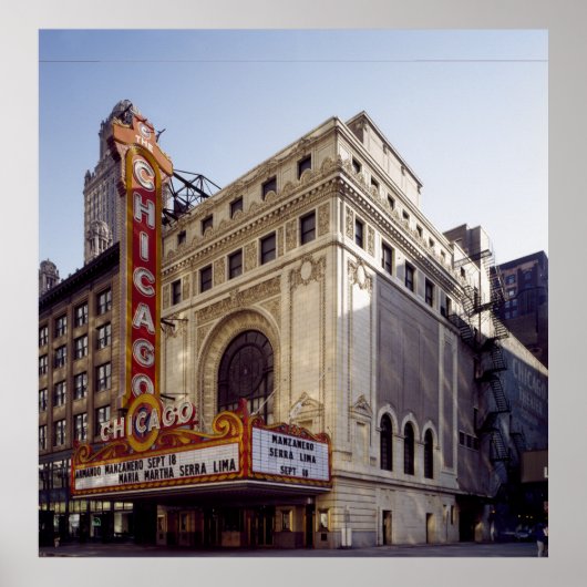 Het hisorische Poster in Chicago Theater (Voorkant)