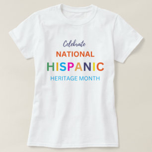 het hispanic heritage month vieren ,nationaal hisp t-shirt
