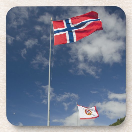 Het historische binnenhavengebied van Bergen met v Bier Onderzetter (Voorkant)