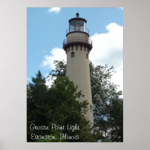 Het historische Grosse Point Light-Poster Poster
