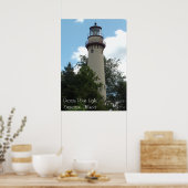 Het historische Grosse Point Light-Poster Poster (Keuken)