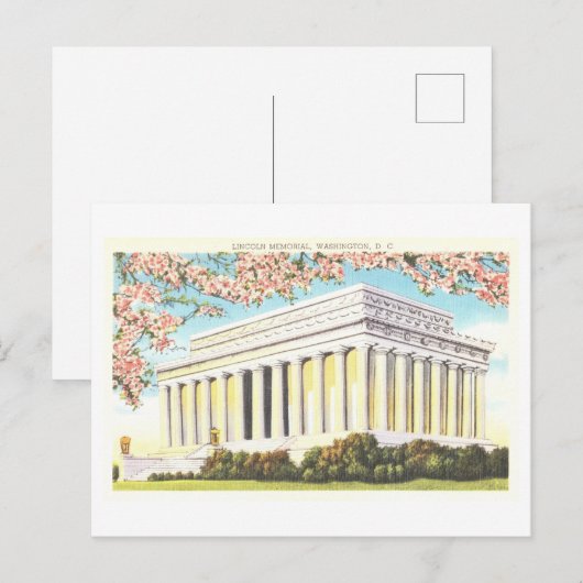 Het historische Lincoln Memorial in Washington, DC Briefkaart (Voorkant / Achterkant)