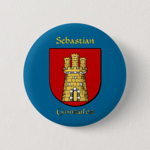 Het historische schild van Gonzalez Ronde Button 5,7 Cm