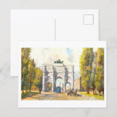Het historische Siegestor in München, Duitsland Briefkaart (Voorkant / Achterkant)