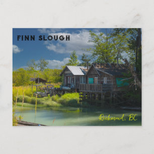 Het historische vissersdorp Finn Slough Briefkaart