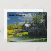 Het historische vissersdorp Finn Slough Briefkaart (Voorkant / Achterkant)