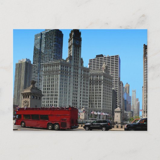 Het historische Wrigley-gebouw Briefkaart (Voorkant)
