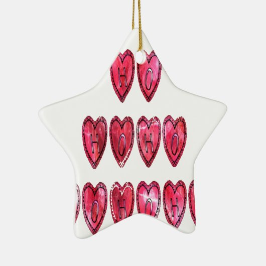 Het Ho Ho Hearts Collectie. Keramisch Ornament (Rechts)