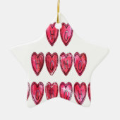 Het Ho Ho Hearts Collectie. Keramisch Ornament (Voorkant)