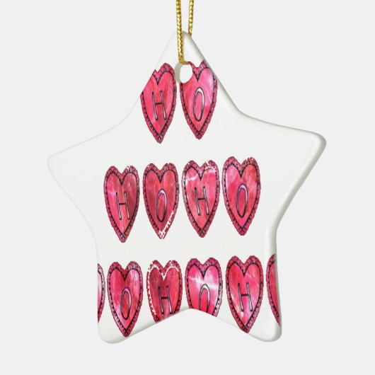 Het Ho Ho Hearts Collectie. Keramisch Ornament (Links)