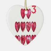 Het Ho Ho Hearts Collectie. Keramisch Ornament (Rechts)