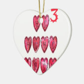 Het Ho Ho Hearts Collectie. Keramisch Ornament (Links)
