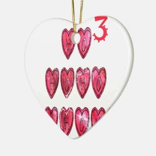 Het Ho Ho Hearts Collectie. Keramisch Ornament (Links)