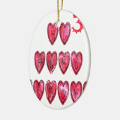 Het Ho Ho Hearts Collectie. Keramisch Ornament (Links)