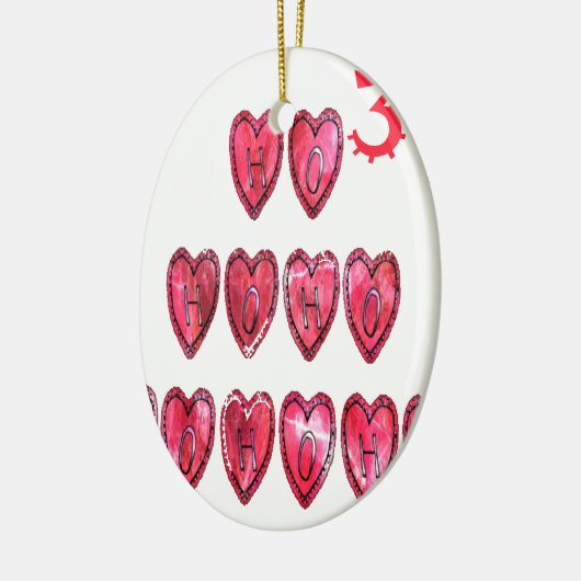 Het Ho Ho Hearts Collectie. Keramisch Ornament (Links)
