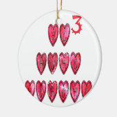 Het Ho Ho Hearts Collectie. Keramisch Ornament (Links)