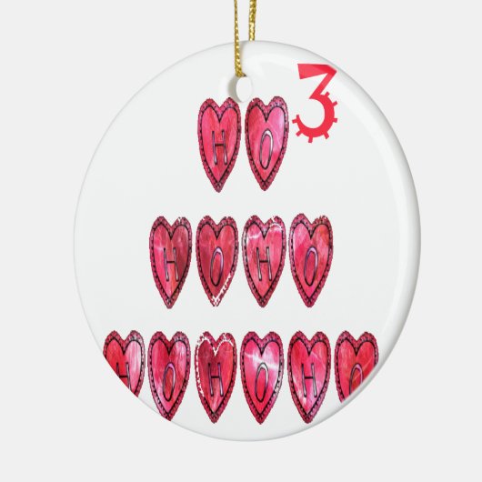 Het Ho Ho Hearts Collectie. Keramisch Ornament (Links)